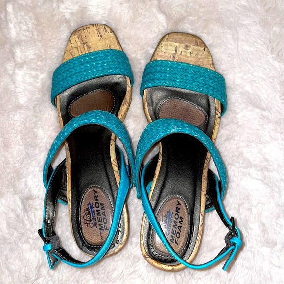 Lifestride with Memory Foam Wedge Platform Espadrille Sandals - Picture 3 of 6